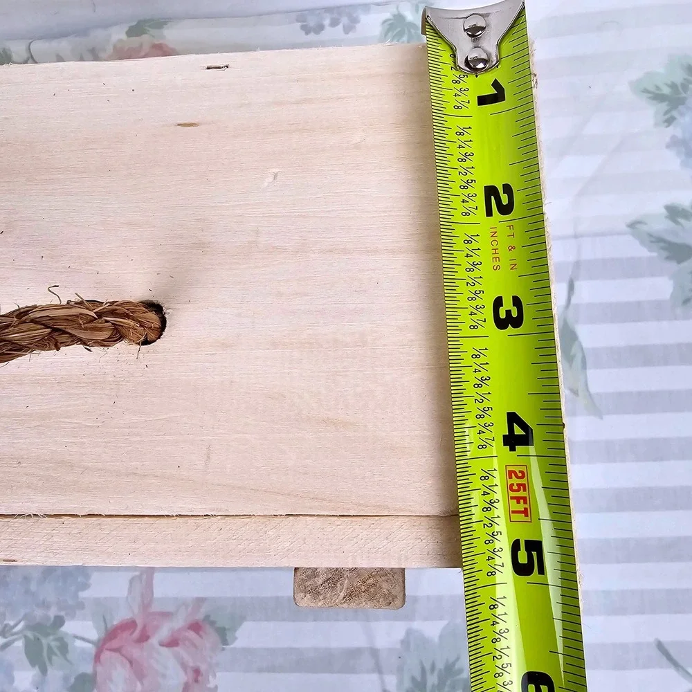 Tennessee Shine Co Wooden‎ Crate Storage Box Rope Handle